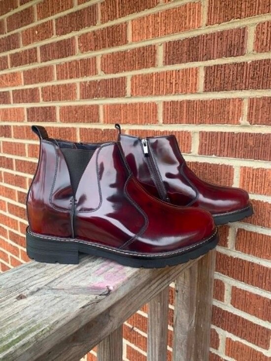 New Dark Red Mens Calto Elevator Shoes Size 7.5 US ~ 3.6\